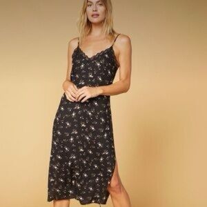 West of Melrose Lace Trim Midi Dress